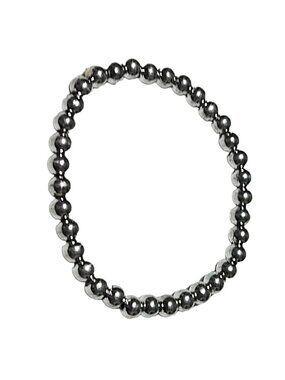 Elegant Silver Beaded Stretch Bracelet Classic Minimalist Fashion Jewelry Women